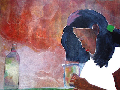 Ilustración de Acongojada