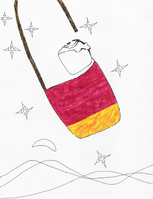 Ilustración de 17082018 - La mochila pedigueña / The beggar´s backpack